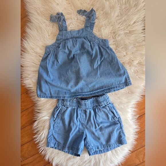 Denim Two-Piece Set - Picture 1 of 2